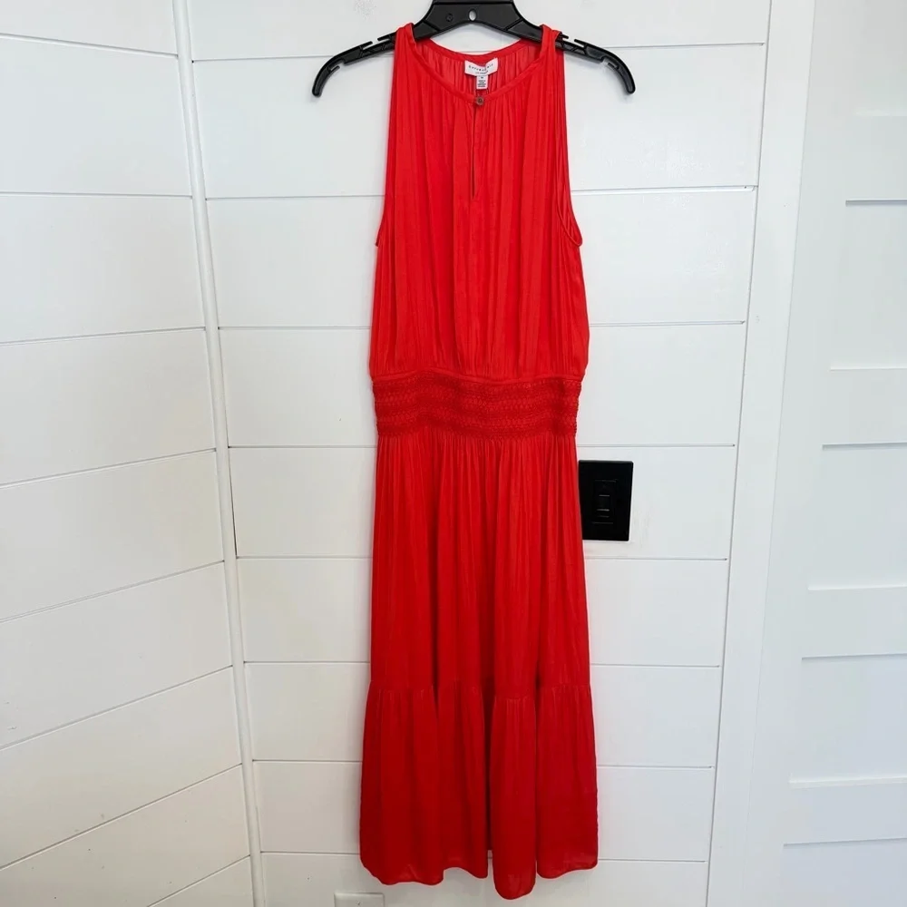 New! Current Air halter keyhole red midi dress 23676_4
